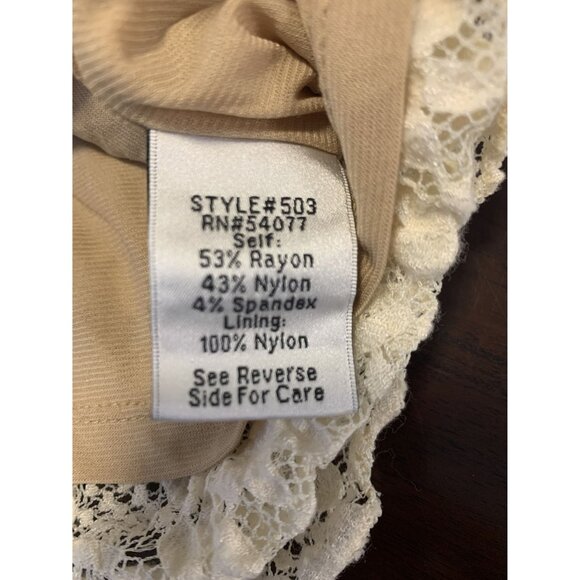 Cabi # 503 Empire Waist Feminine Baby Doll Lace Scoop Neck Top Size M - Picture 8 of 8